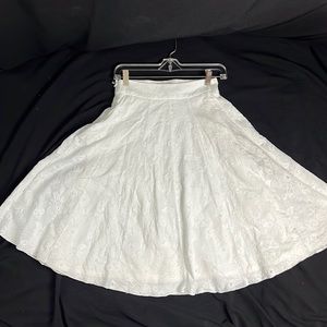 Trina turk white eyelet circle skirt size 2 nwot
